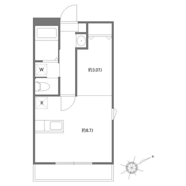 Raffine芝中田 303 間取り図