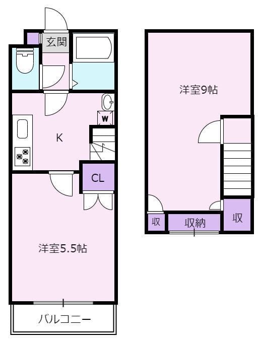 ウェンゲン上高田 212 間取り図
