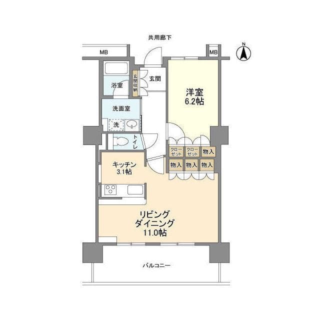 豊洲シエルタワー 1310 間取り図