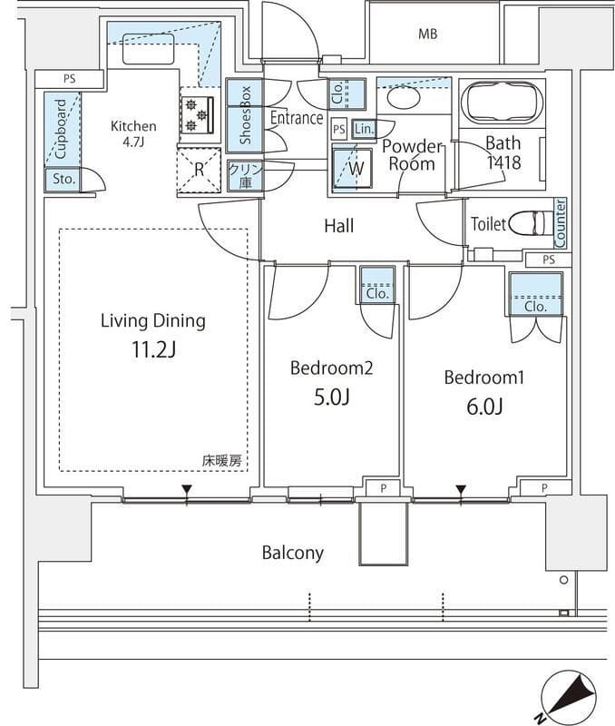 HARUMI FLAG SUN VILLAGE D棟 407