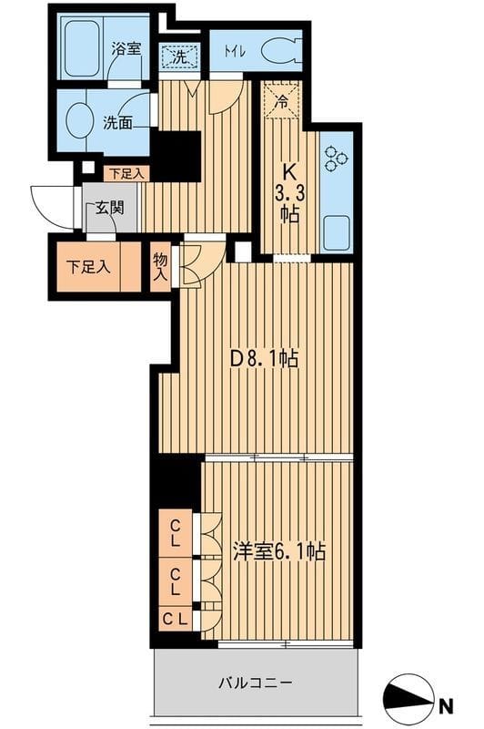 KDXレジデンス千駄木 0304 間取り図