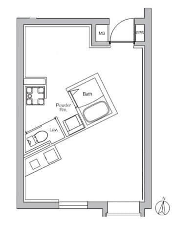 b’CASA早稲田 501 間取り図