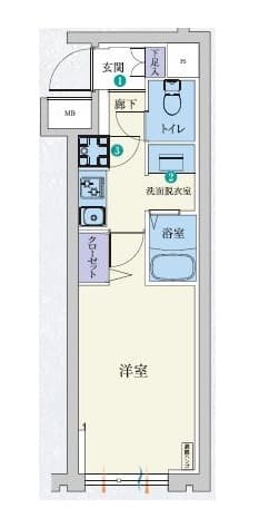 b’CASA早稲田 502 間取り図
