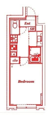 b’CASA早稲田 503 間取り図