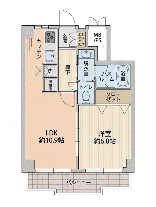 学芸大学グリーンハイツ 202 間取り図