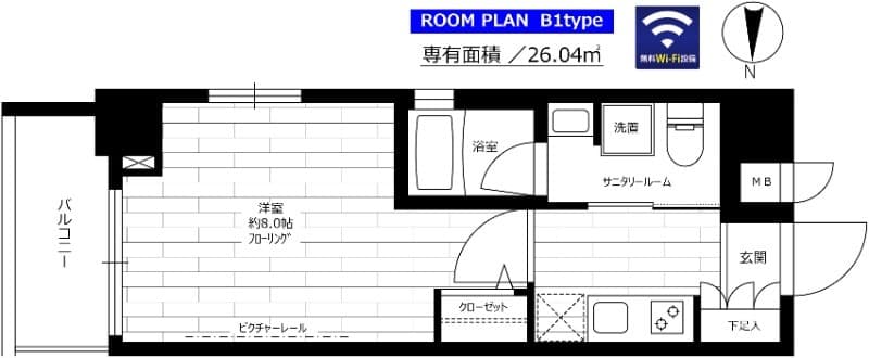 ステージファースト両国東 201 間取り図
