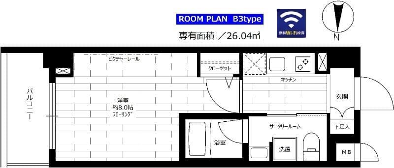 ステージファースト両国東 502 間取り図