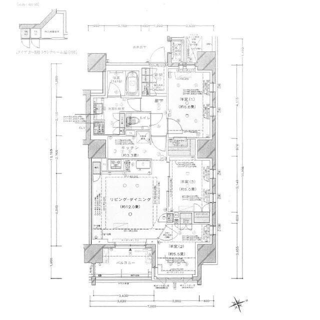ドレッセ港北センター北 701 間取り図