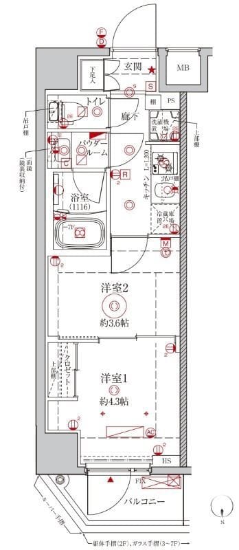クレイシアIDZ王子フォレストヒルズ 201 間取り図