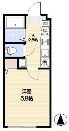 エクセラン西新井大師 302 間取り図