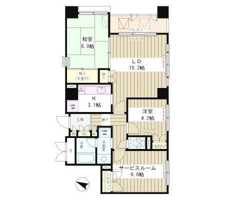 ルミネ本駒込 702 間取り図
