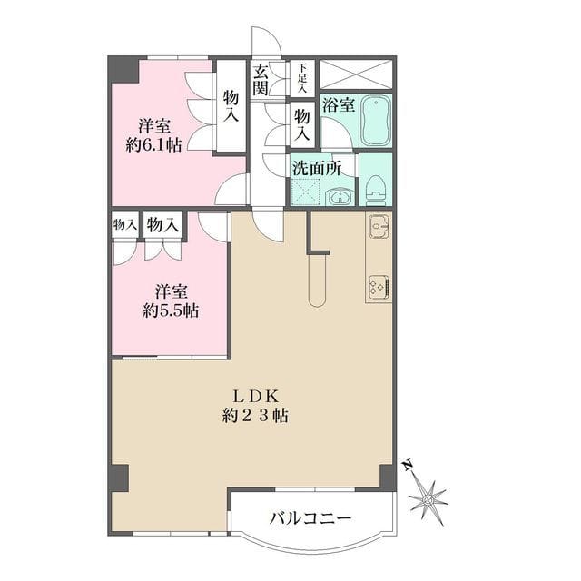 ラ・ルーナ東が丘 103 間取り図