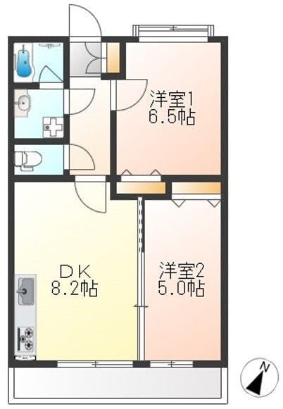 旗の台ヒルズ 204 間取り図