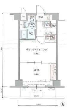 リヴシティ錦糸町 202 間取り図