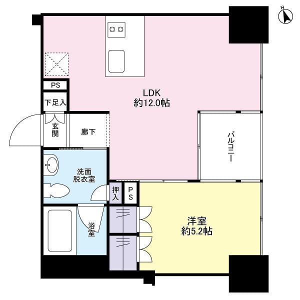 レグノ・プレミア高輪 402 間取り図