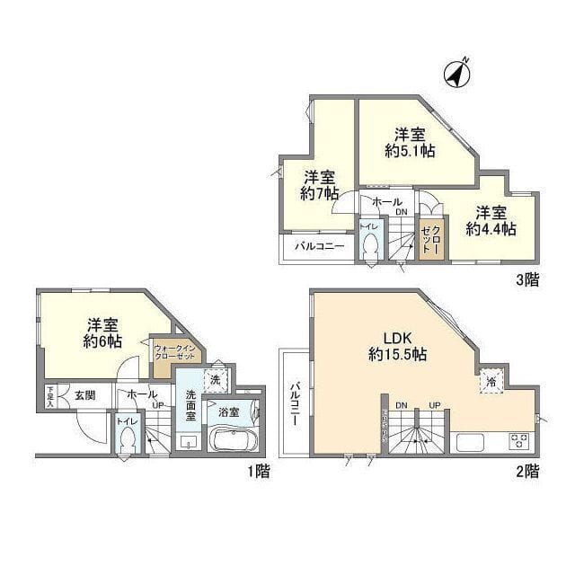 Kolet南鳩ヶ谷#15 17.5万円/入力なし/なし 間取り図