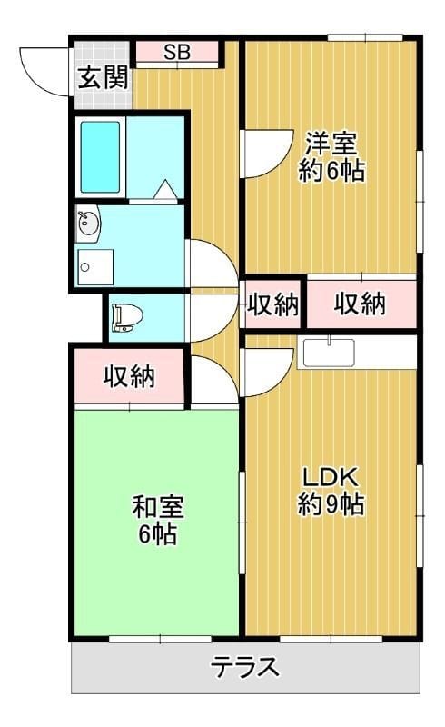 ビラ・クレール 103 間取り図