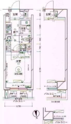 ヴェルト湯島 1002 間取り図