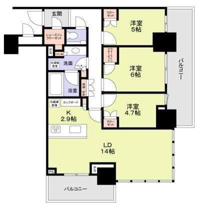 パークタワー西新宿 2011 間取り図