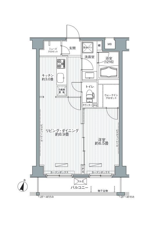 メゾンカルム西新宿 503 間取り図
