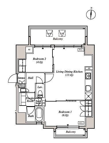 Dear WAN Court 池袋 402 間取り図