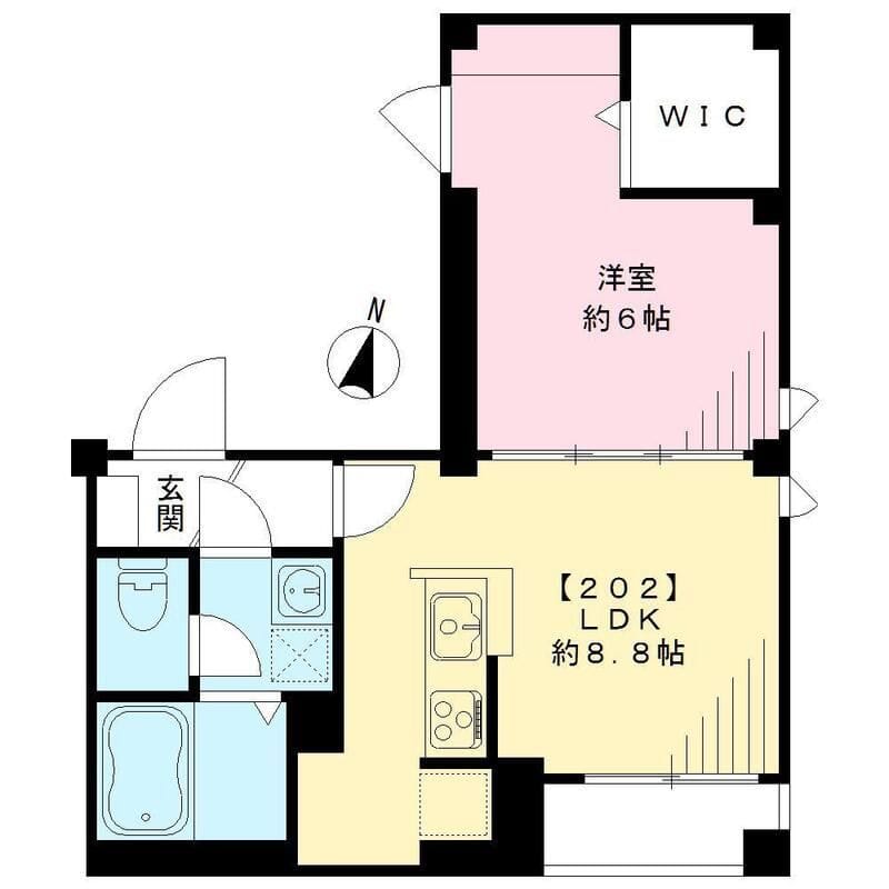 フォーラス目黒 202 間取り図