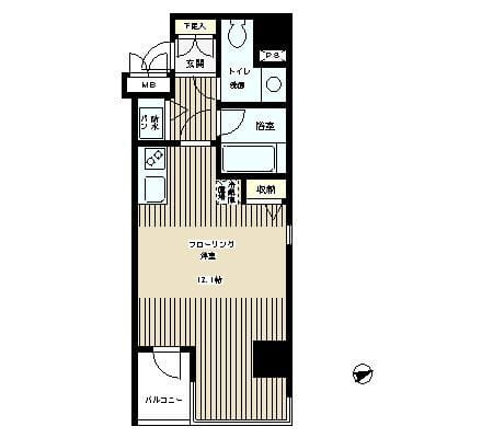 テラス麻布十番 601 間取り図