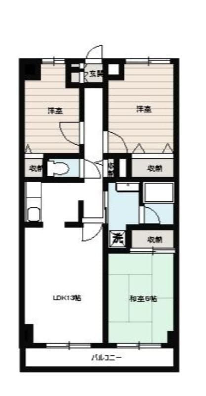 木崎台マンション 206 間取り図