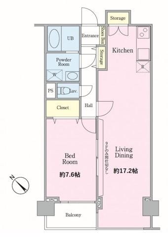 T’s garden八丁堀 803 間取り図