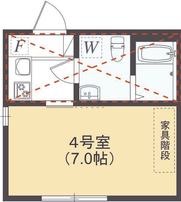 アザーレ・プラネ青葉台 104 間取り図