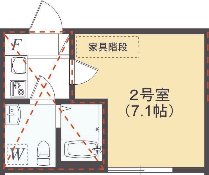 アザーレ・プラネ青葉台 202 間取り図