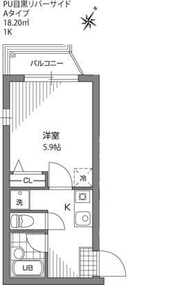 プライムアーバン目黒リバーサイド 201 間取り図