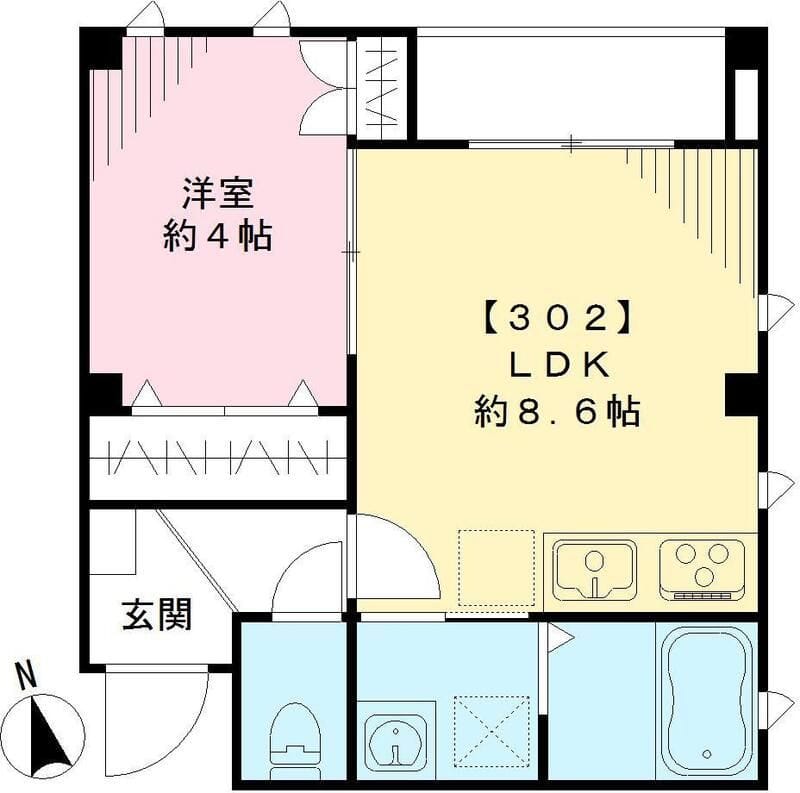 NOVEL OGIKUBO A ノベル オギクボ エー 302 間取り図