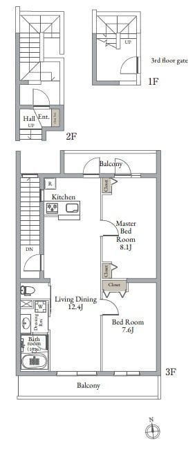 ベルメゾン中村橋サウス 0302 間取り図