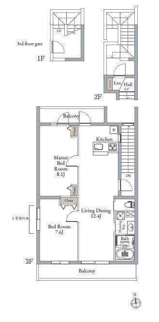 ベルメゾン中村橋サウス 0305 間取り図