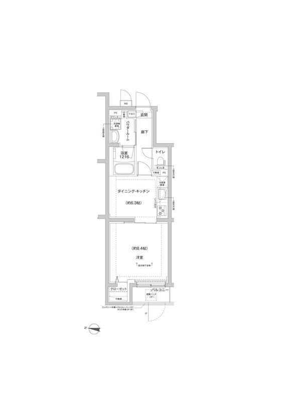 RELUXIA方南町Ⅱ 208 間取り図