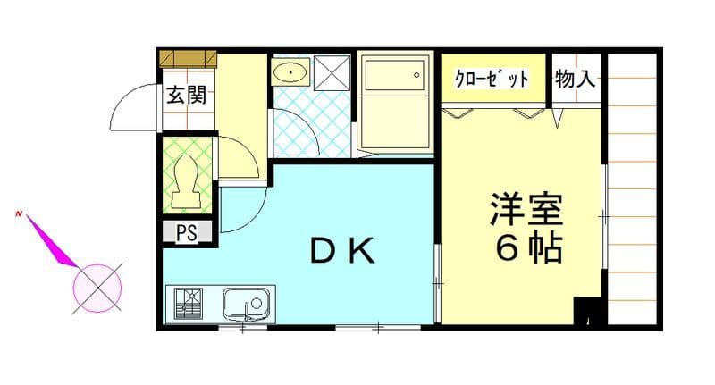 ヴィラ十文字 203 間取り図