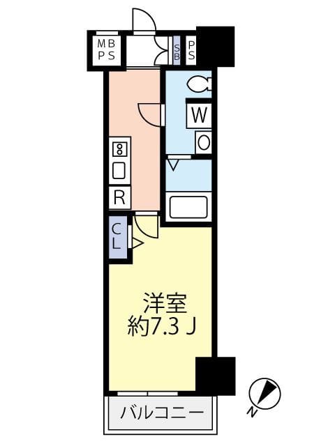 グランヴァンセレッソ王子レジデンシア 0402 間取り図