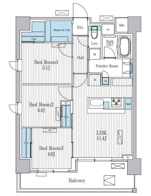Terra蚕糸の森 1006 間取り図