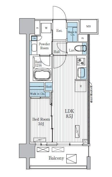 Terra蚕糸の森 1102 間取り図