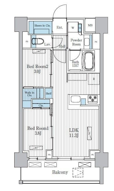 Terra蚕糸の森 1106 間取り図