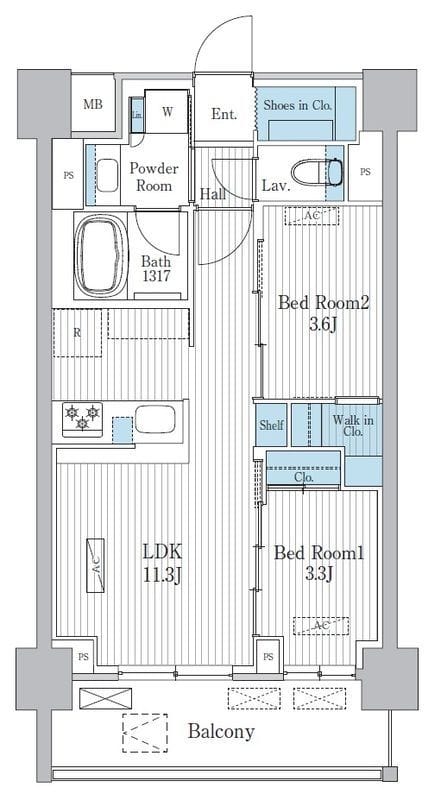 Terra蚕糸の森 508 間取り図