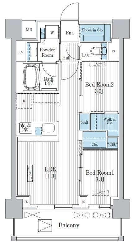 Terra蚕糸の森 509 間取り図