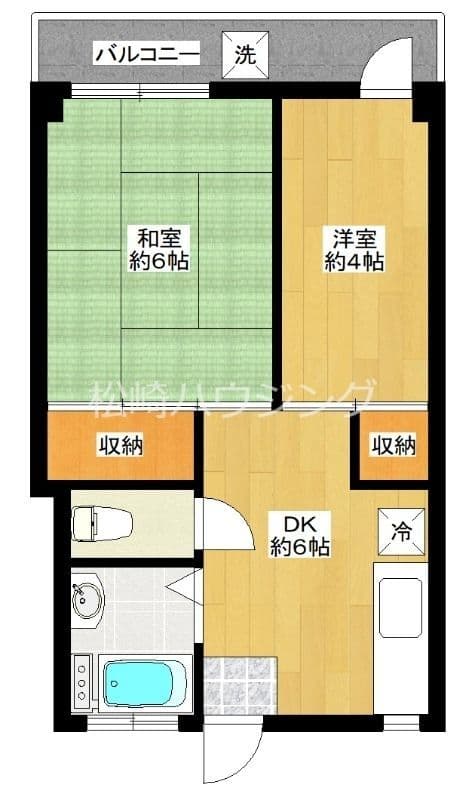 ヤナイマンション 304 間取り図