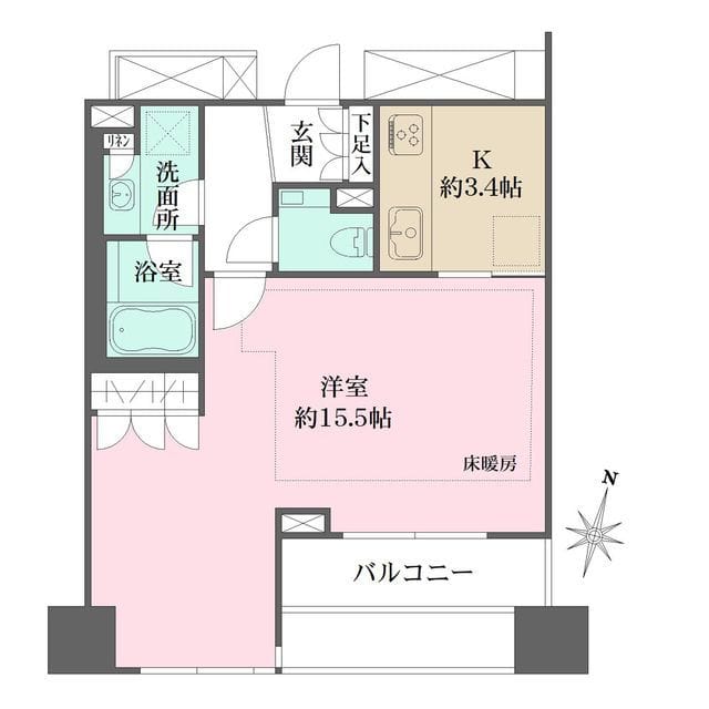 パークハウス平河町 602 間取り図