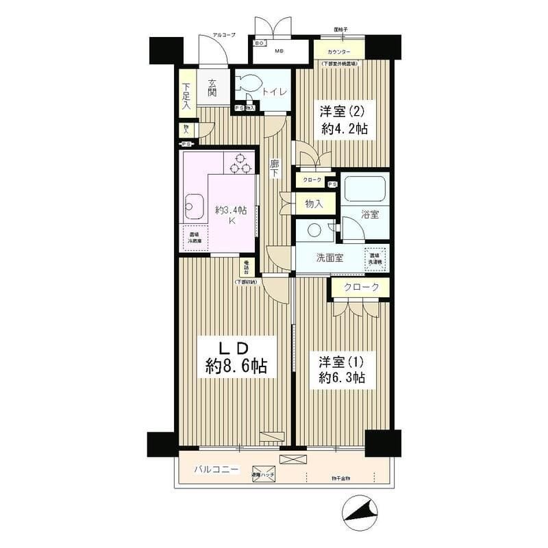 高田馬場パーク・ホームズ 402 間取り図