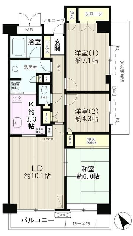 高田馬場パーク・ホームズ 806 間取り図