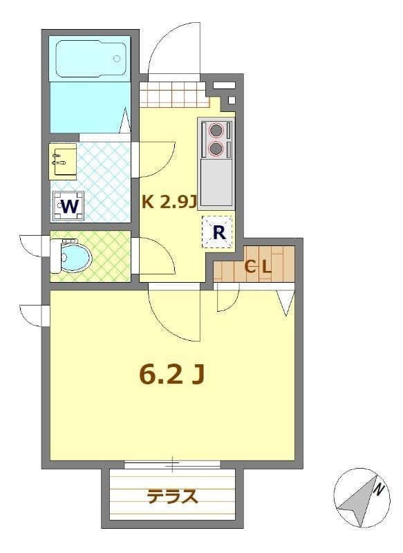ディアコート東長崎 101 間取り図