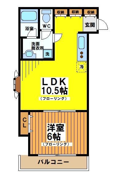 メゾンドラフィネ宮下 101 間取り図