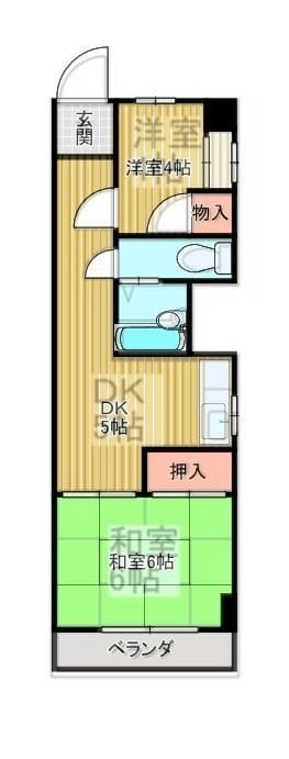 川口第二永谷マンション 6F 間取り図